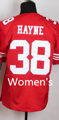 Women Nike San Francisco 49ers #38 Jarryd Hayne Red Team Color Stitched NFL Jersey
