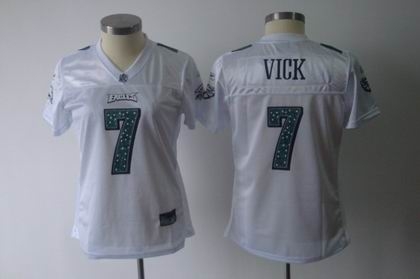 women sweetheart philadelphia eagles 7 michael vick white jersey