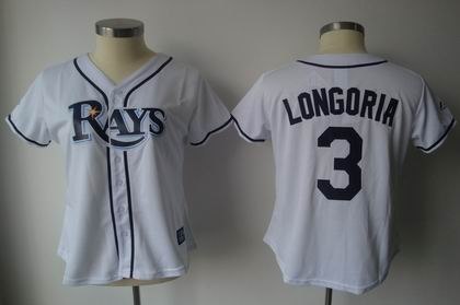 women tampa bay rays 3 evan longoria white jerseys women tampa bay rays 3 evan longoria white jerseys