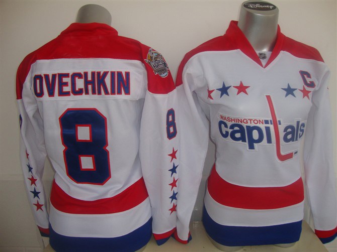 women washington capitals 2011 winter classic #8 ovechkin white