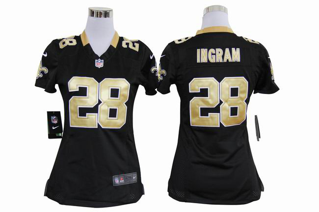 womens new orleans saints 28 ingram black nfl jerseys