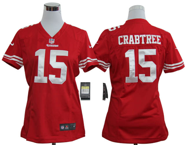 womens san francisco 49ers 15 crabtree authentic game jerseys
