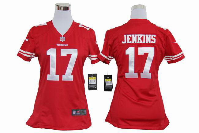 womens san francisco 49ers 17 jenkins authentic game jerseys
