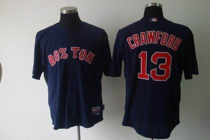 youth boston red sox 13 carl crawford d.k blue baseball jersey