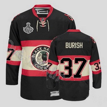 youth chicago blackhawks 37 adam burish black new third jersey withe youth chicago blackhawks 37 adam burish black new third jersey withe