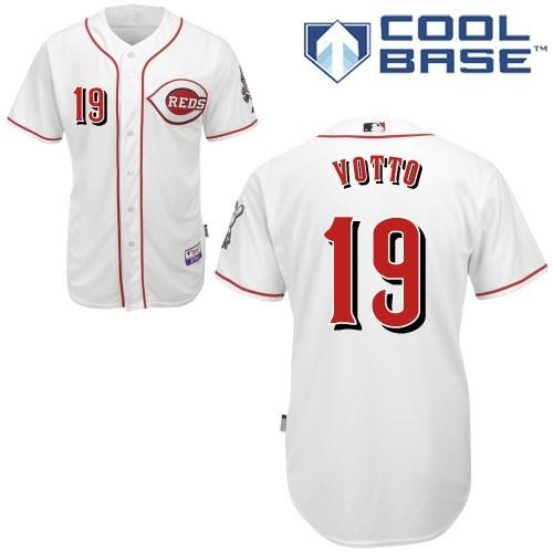 youth cincinnati reds 19 votto white cool base jersey youth cincinnati reds 19 votto white cool base jersey