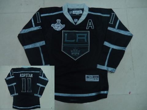 youth los angeles kings 11 kopitar jerseys premier black champions patch 2012 youth los angeles kings 11 kopitar jerseys premier black champions patch 2012