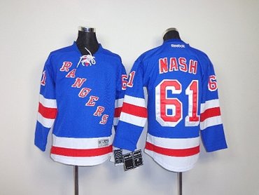 youth nhl jerseys new york rangers #61 nash lt.blue