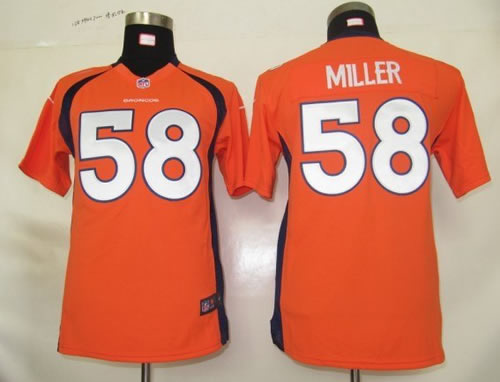 youth NEW denver broncos 58 von miller orange jerseys