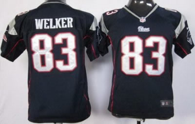 youth NEW nfl new england patriots 83 wes welker blue jerseys