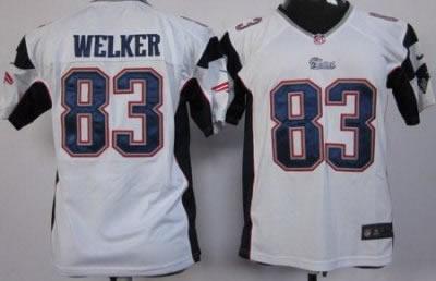 youth NEW nfl new england patriots 83 wes welker white jerseys