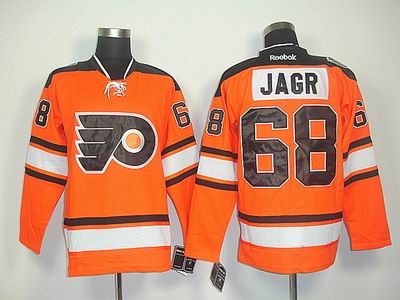youth philadelphia flyers 68 jagr 2012 orange winter classic jersey